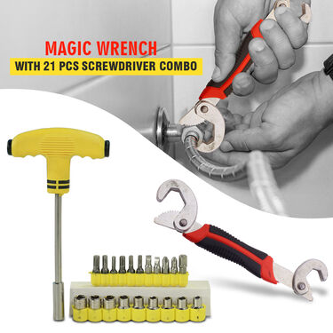 Magic Wrench with 21 Pcs Screwdriver Combo (HI7)