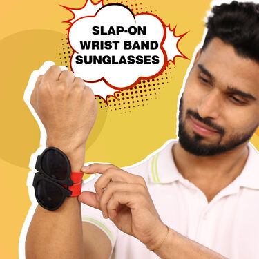 Slap-On Wristband Sunglasses + Free Stylish Watch (SM1)