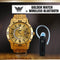 Golden Watch + Wireless Bluetooth